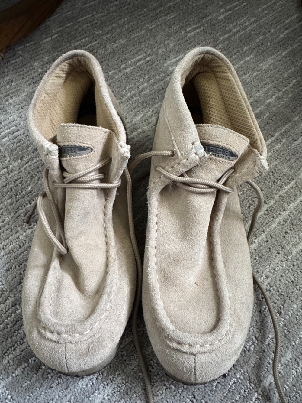 Roper Men's Beige Suede Moc Toe Chukka Boots